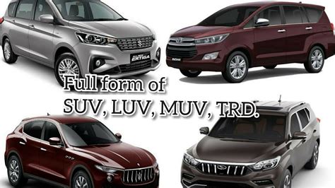 Full form of Suv Muv Luv Xuv Trd Tuv Kuv - YouTube