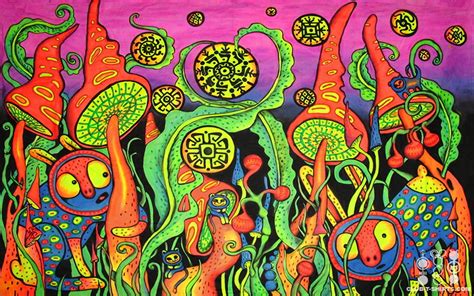 Trippy Psychedelic Mushroom Art (#2260401) - HD Wallpaper & Backgrounds ...