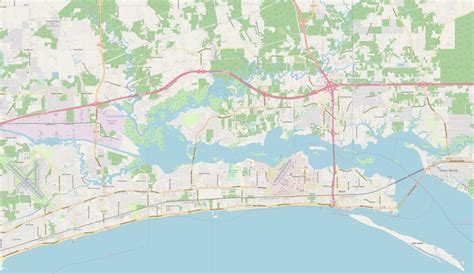 Map of Biloxi, Mississippi | Streets and neighborhoods