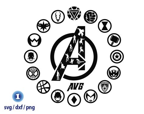 avengers logo svg, superhero logo svg, avengers endgame logo - Inspire Uplift