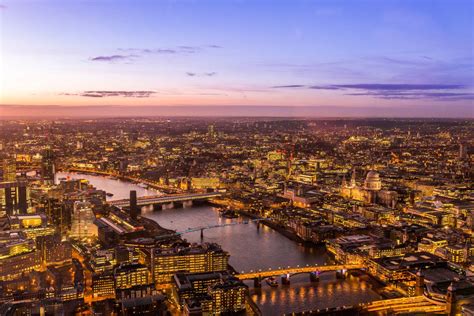 Free Photo: London by Night Aerial View