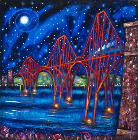 Forth Rail Bridge Night | Painting, Art, Artist