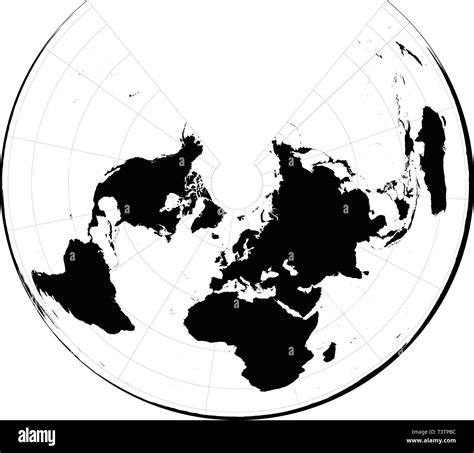 Albers equal area conic projection of world Stock Vector Image & Art - Alamy