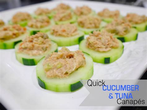 One Thousand Looks: QUICK CUCUMBER AND TUNA CANAPE RECIPE