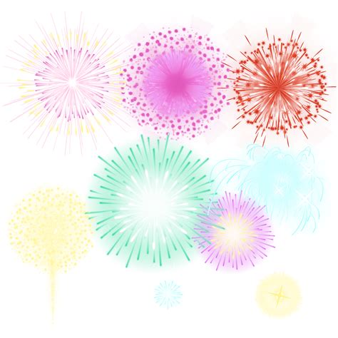 New Years Fireworks PNG Transparent, Happy New Year Sparkling Colorful ...