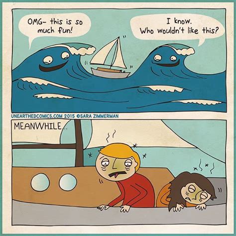 Due to the protected part of our Bay, we rarely experience high seas but we liked this funny ...