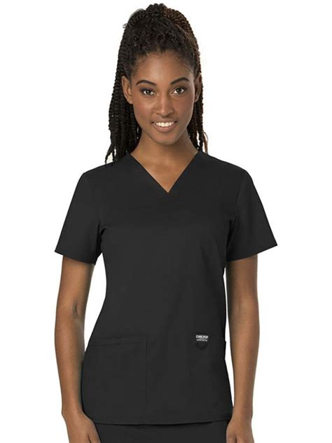 Cherokee Workwear Revolution Women's V-Neck Scrub Top | Black – Scrub Pro Uniforms