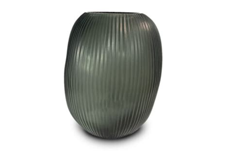 Guaxs Nagaa L Dark Grey Glass Vase - Arravanti