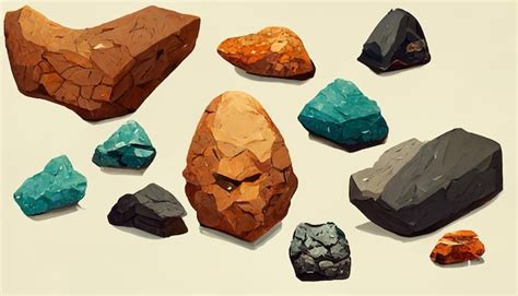 Premium AI Image | Stylized rock concept art for games