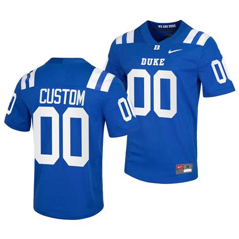 Custom Duke Blue Devils College Football Blue 00 Jersey Men ...