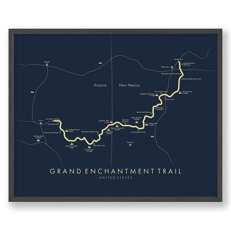 Grand Enchantment Trail Map GET Hiking Trail Map GET | Etsy