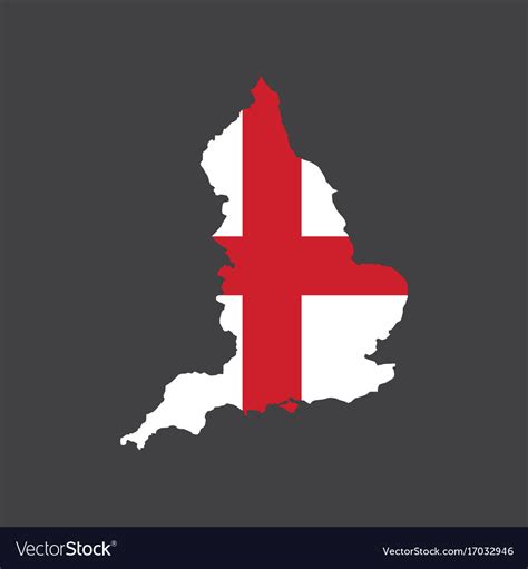 Map Of England With Flag - United States Map