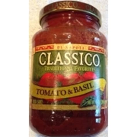 Classico Tomato & Basil Pasta Sauce: Calories, Nutrition Analysis & More | Fooducate