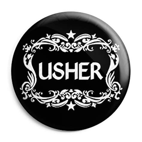 Usher - Classic Wedding Button Badge, Fridge Magnet, Key Ring | BadgePig.co.uk