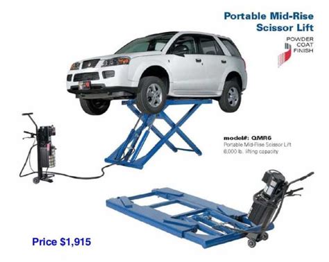 Mid-Rise Scissor Lift | Mid-Rise Pad Car Lifts | QMR6 Mid-Rise Vehivle Lifts by American Custom ...