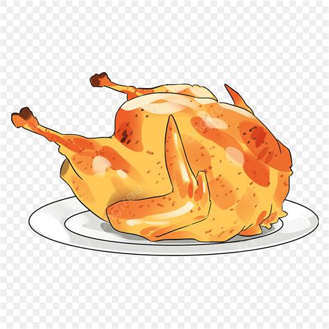 Cartoon Cooked Chicken