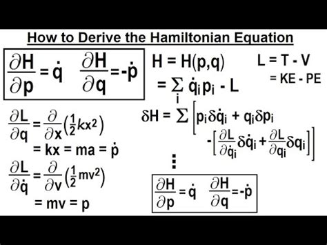 Physics 69 Hamiltonian Mech. (6 of 18) How to Derive the Hamiltonian Equation - YouTube