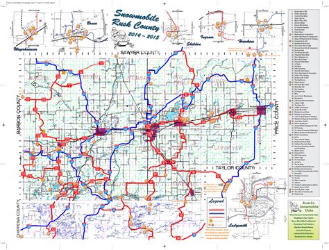 Vilas County Snowmobile Trails Map