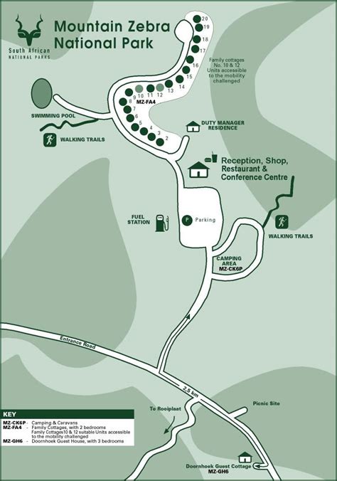 Mountain Zebra National Park Map - Mountain Zebra National Park • mappery