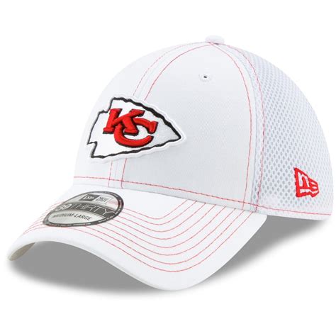 Men's New Era White Kansas City Chiefs Team Neo 39THIRTY Flex Hat