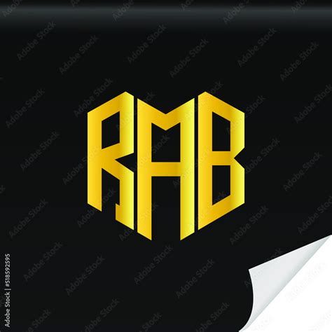 RAB letter luxury logo design on black background. RAB creative ...