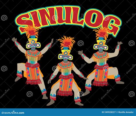 Philippine Cebu Festival Sinulog Celebration Fiesta Stock Vector - Illustration of religious ...