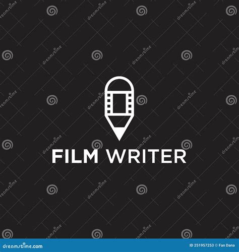 Write Movie Logo Design Vector Illustration Stock Vector - Illustration ...