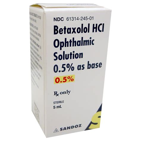 Betaxolol HCl 0.5%, 5 ml