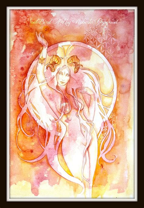 Aries Zodiac Goddess Art Print | Etsy