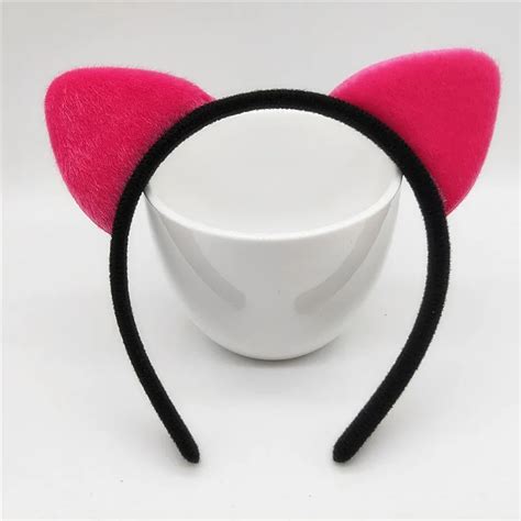 2019 Cute Cat Ears Headband For Girl Manual Cat Ears Hairband Kid Hair ...