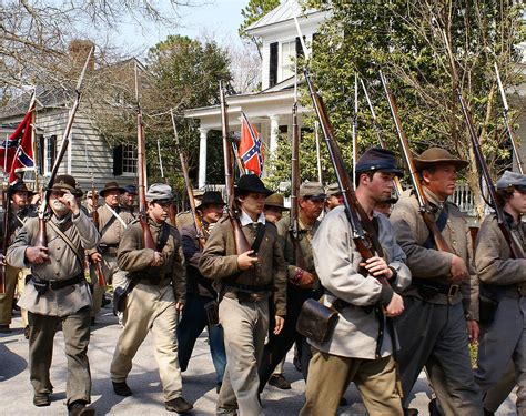 Confederate Soldiers Marching Photograph by Rodger Whitney | Pixels