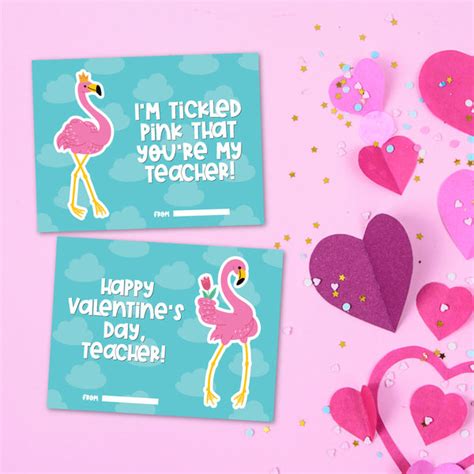 Printable Flamingo Valentine Cards – Simple Everyday Mom