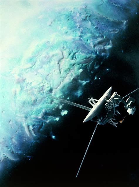 Artwork Showing Voyager 2's Encounter With Triton Photograph by Julian Baum/science Photo ...