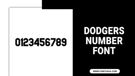 Dodgers Number Font: Sporting Style, Bold And Proud.