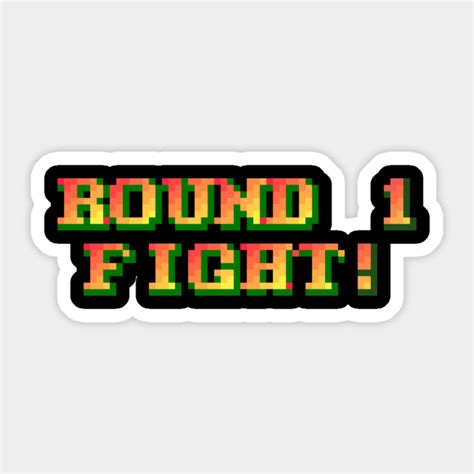 Street Fighter - Round 1 One Fight! - Street Fighter 2 - Sticker | TeePublic