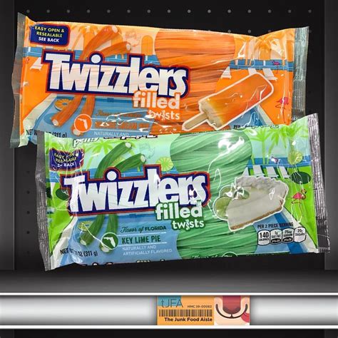 Twizzlers Filled Twists Flavor of Florida Orange Cream Pop & Key Lime Pie - The Junk Food Aisle