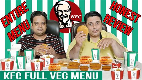 KFC Full Veg Menu Review ! KFC Veg Zinger ! KFC Rice Bowl ! Indian Food Vlog - YouTube