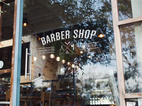 Barbershop Window Sticker Barber Shop Window Decal Display - Etsy