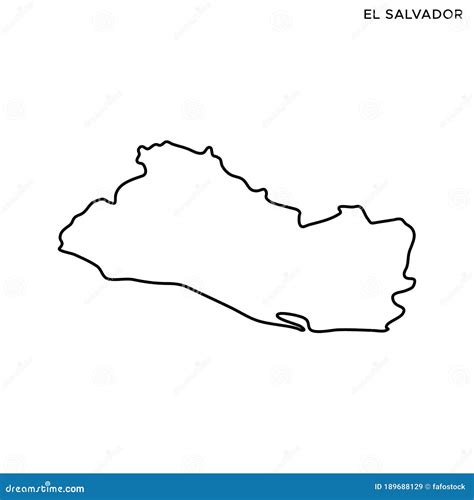 El Salvador Map Outline