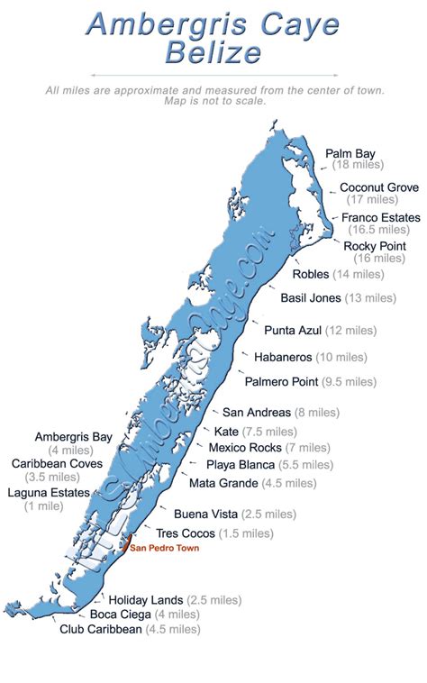 Ambergris Caye Tourist Map