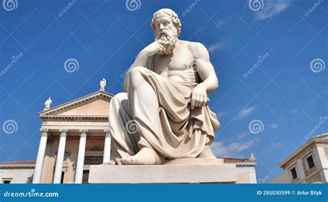 Socrates Statue in Athens in Front of the National Academy Stock ...