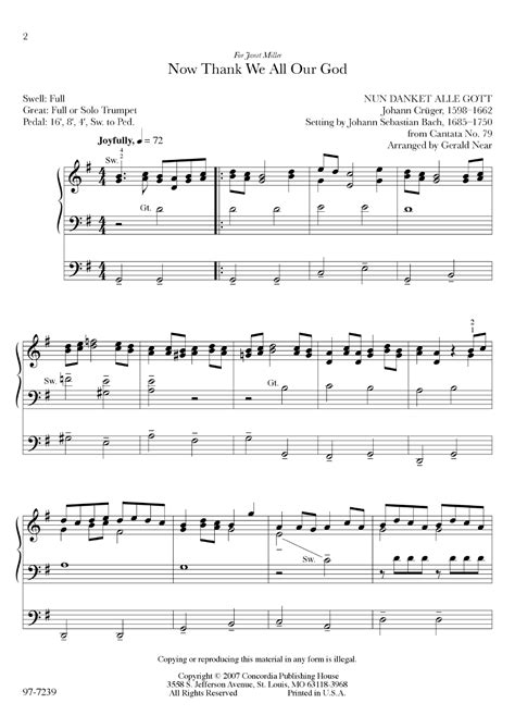 Now Thank We All Our God by BACH, J.S. / NEAR, G| J.W. Pepper Sheet Music