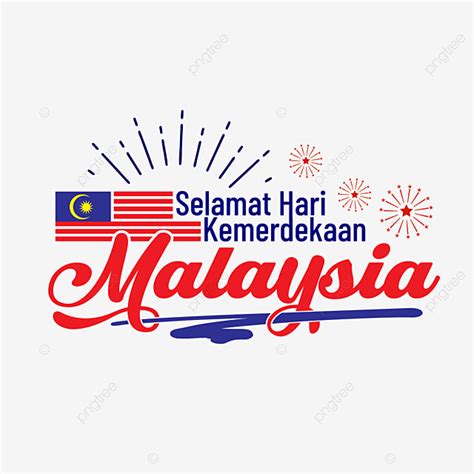 Merdeka Malaysia Vector Art PNG, Lettering Of Selamat Hari Merdeka Malaysia, Flag, Malaysia ...