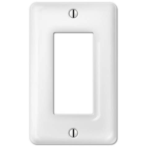 Amerelle Classic Ceramic 1 Decora Wall Plate - White-3020RW - The Home Depot