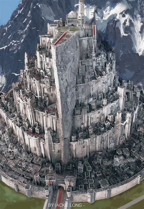 Minas Tirith, Gondor, Lord of the Rings, Tolkien | Fantasy landscape ...