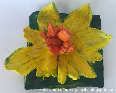 Use Your Coloured Pencils: Flower Sculptures in Clay