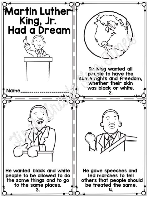 Martin Luther King Jr booklet and writing activities - this focuses ...