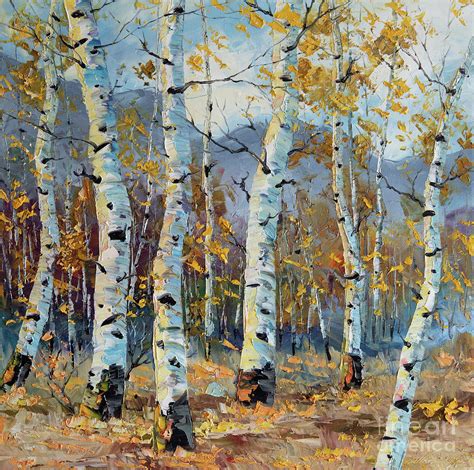 Birch Trees Painting