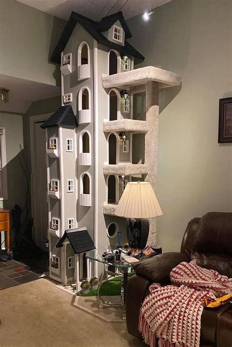 Man Builds Two Kitty Towers Inside His Home And Now Everyone's Cats Are Jealous - PolyTrendy ...