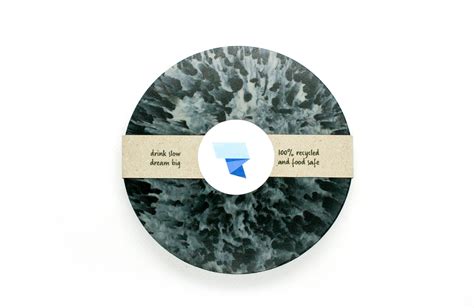 Recycled plastic coasters - Round - Printastique